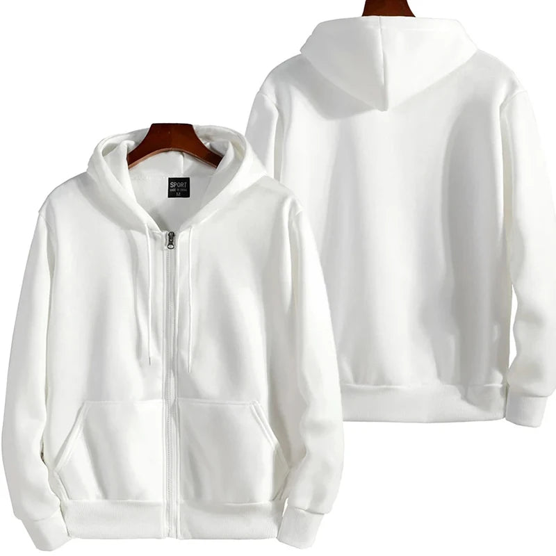 Men’s Zip-Up Hoodie – Casual Long Sleeve Sweatshirt