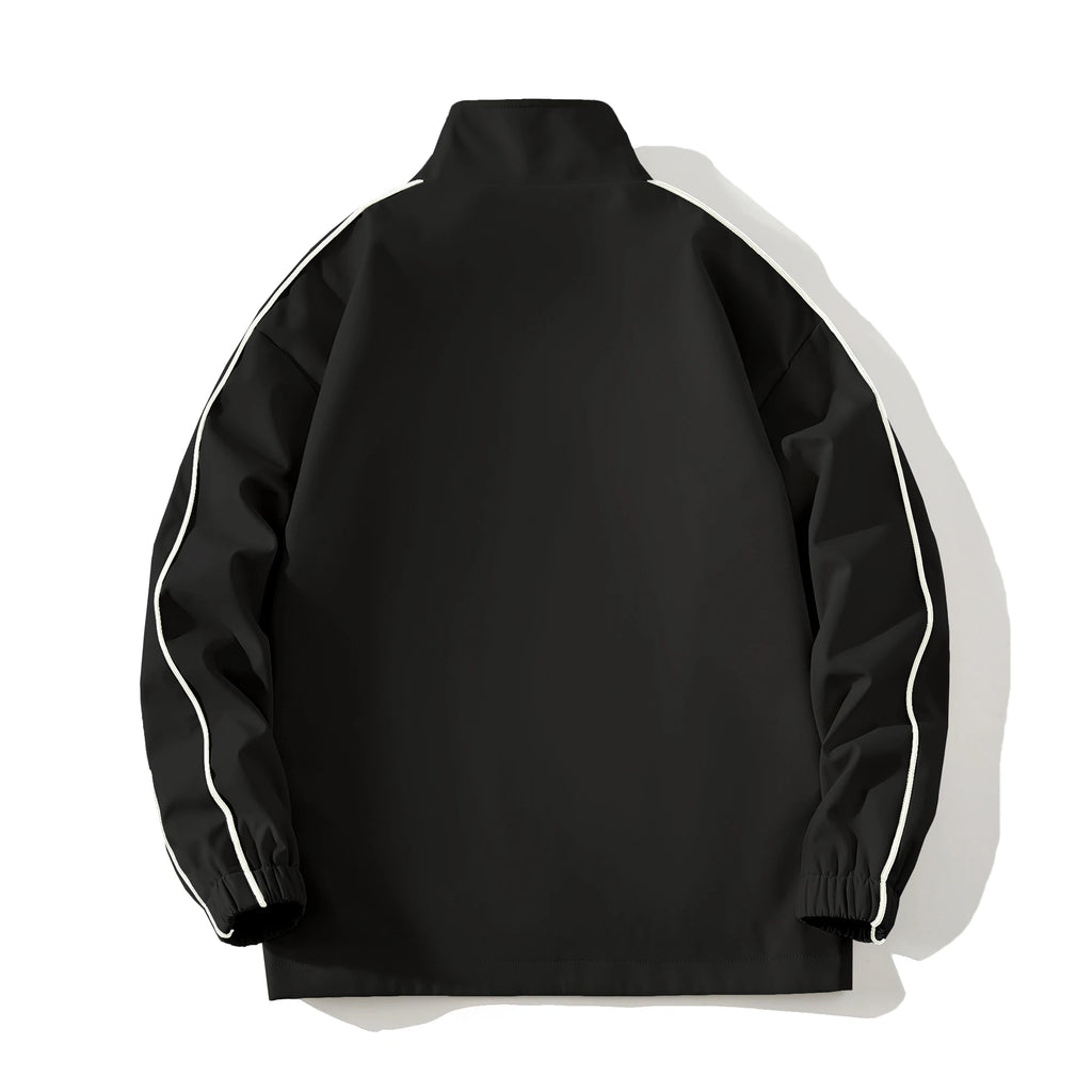 Men’s Two-Piece Tracksuit Set with Contrast Lines