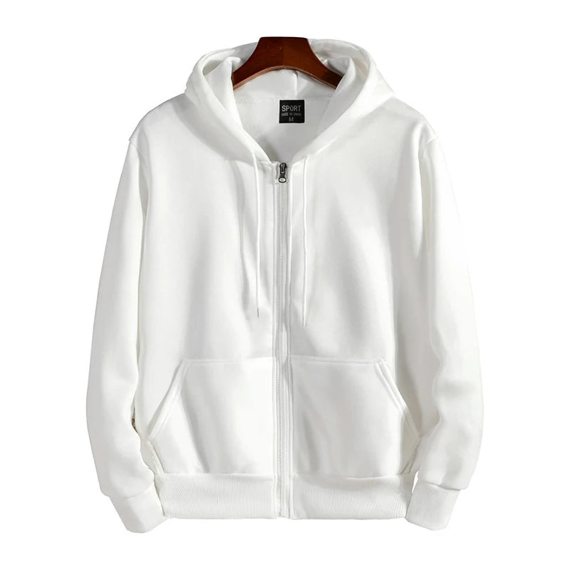 Men’s Zip-Up Hoodie – Casual Long Sleeve Sweatshirt