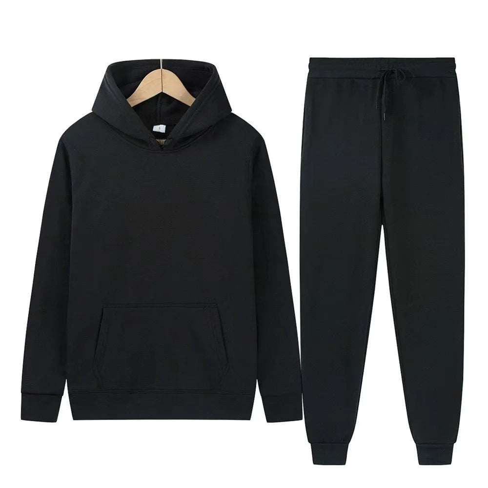 Men’s Casual Hoodie Jogger Two-Piece Set